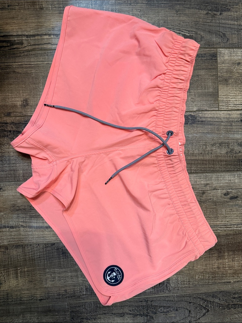 Salt Life Coral Drawstring Athletic Shorts